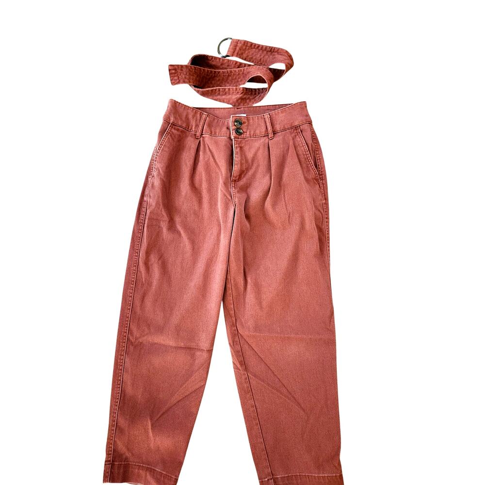 A New Day women's size 6 rust/ burnt orange belted pants